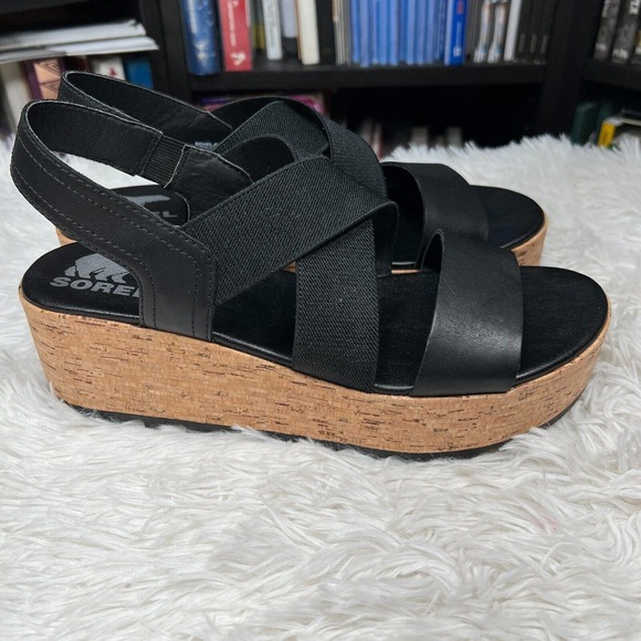 SOREL WEDGE SANDAL FLATFORM SLINGBACK SANDALS SIZE 8.5